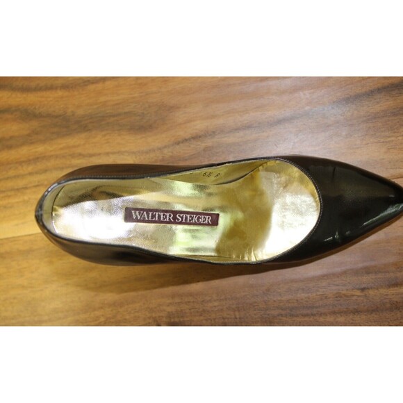 Rare Vintage Walter Steiger‎ Green Patent Leather Pointed Toe Pump Size 6.5 B - Picture 7 of 11